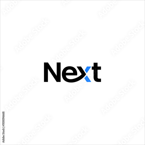 modern letter next logo right direction vector
