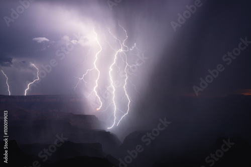 Lightning storm over the Grand Canyon