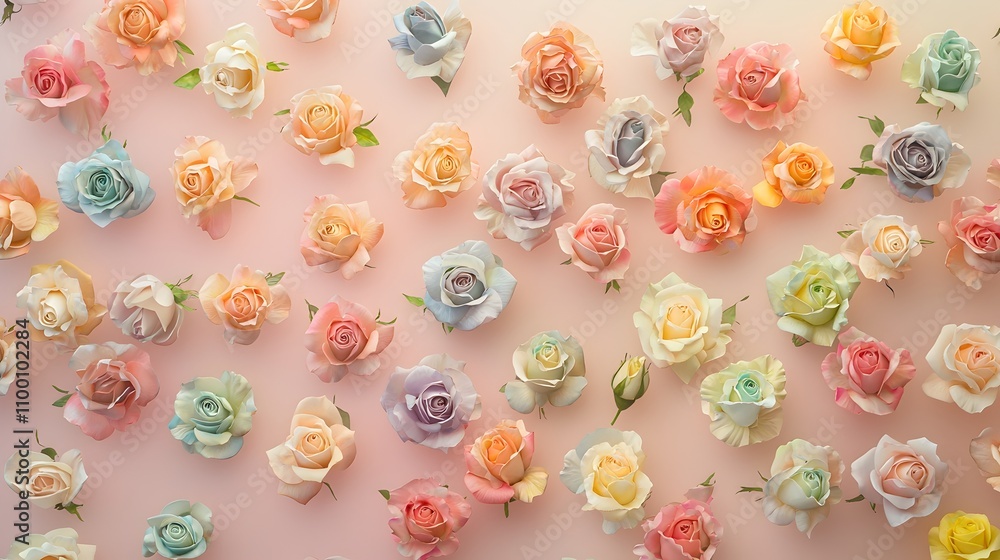 Fototapeta premium rose collage background or wallpaper