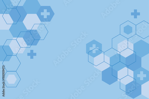 Abstract honeycomb medical wallpaper template design