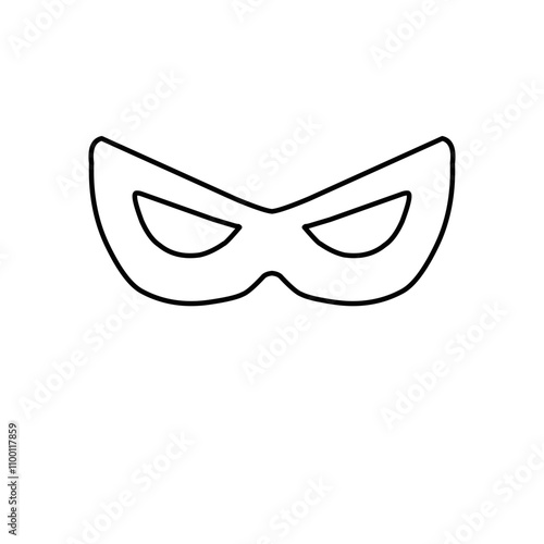 Superhero Mask Outline 