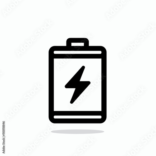 Battery icon with full charge and bold outline