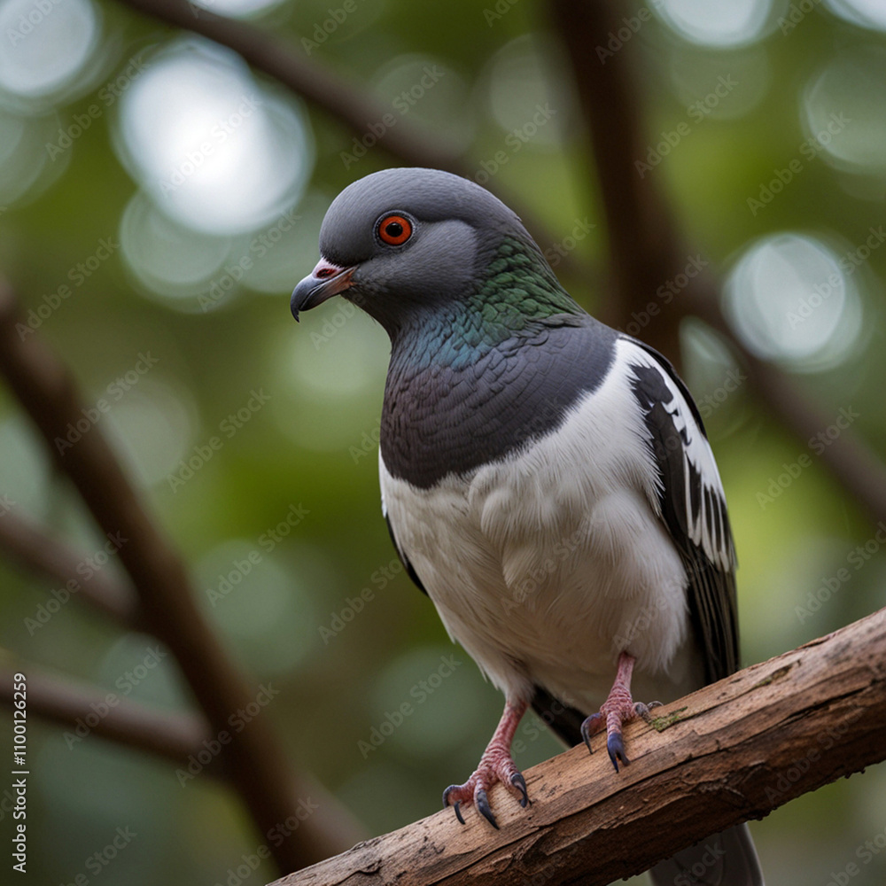 Fototapeta premium pigeons waiting for the female