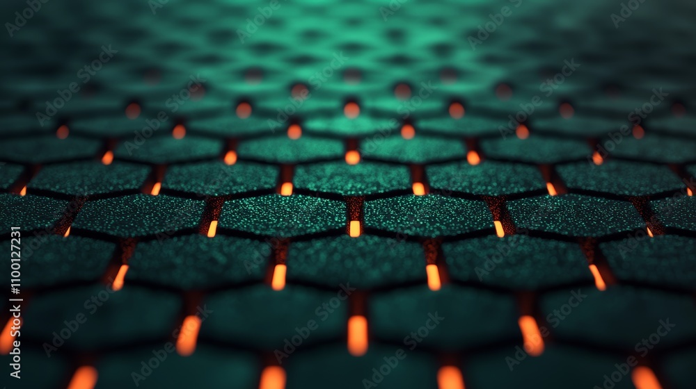 Fototapeta premium Futuristic Optic Cables on Illuminated Surface