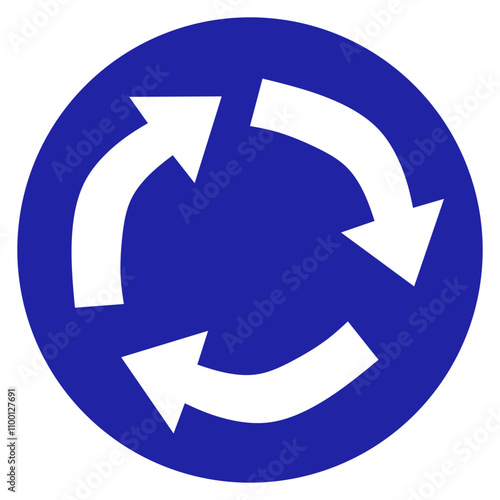 roundabout traffic sign