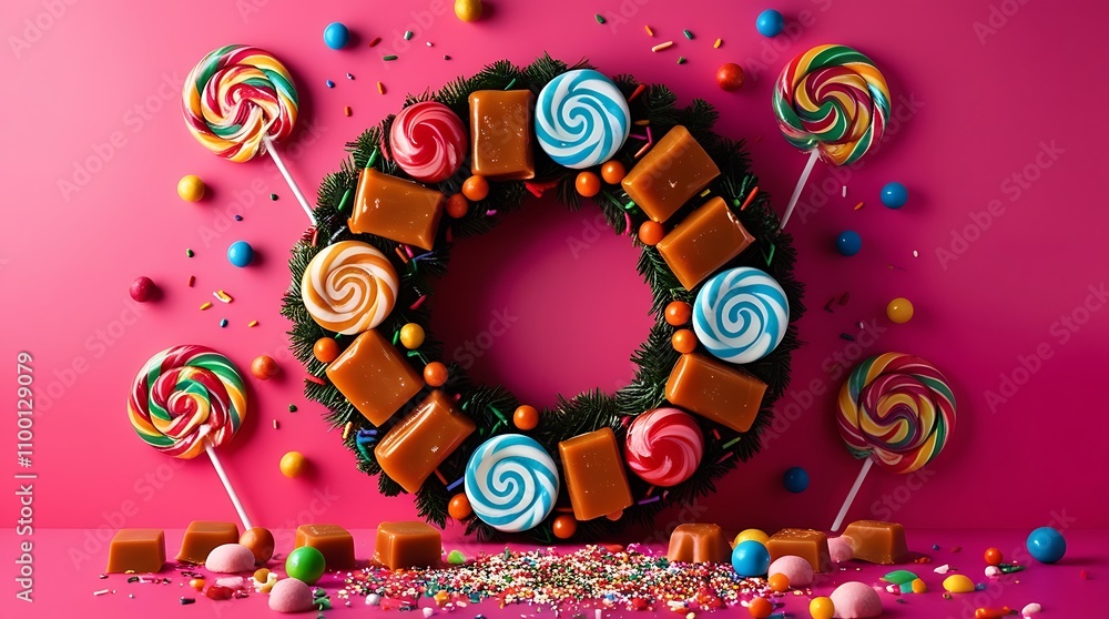 Obraz premium Candy cane sugar candy