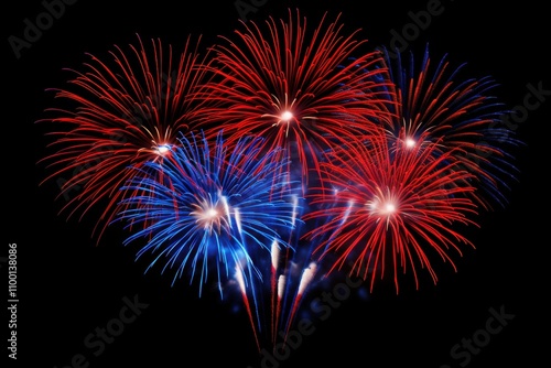 Wallpaper Mural Colorful fireworks on black background Torontodigital.ca