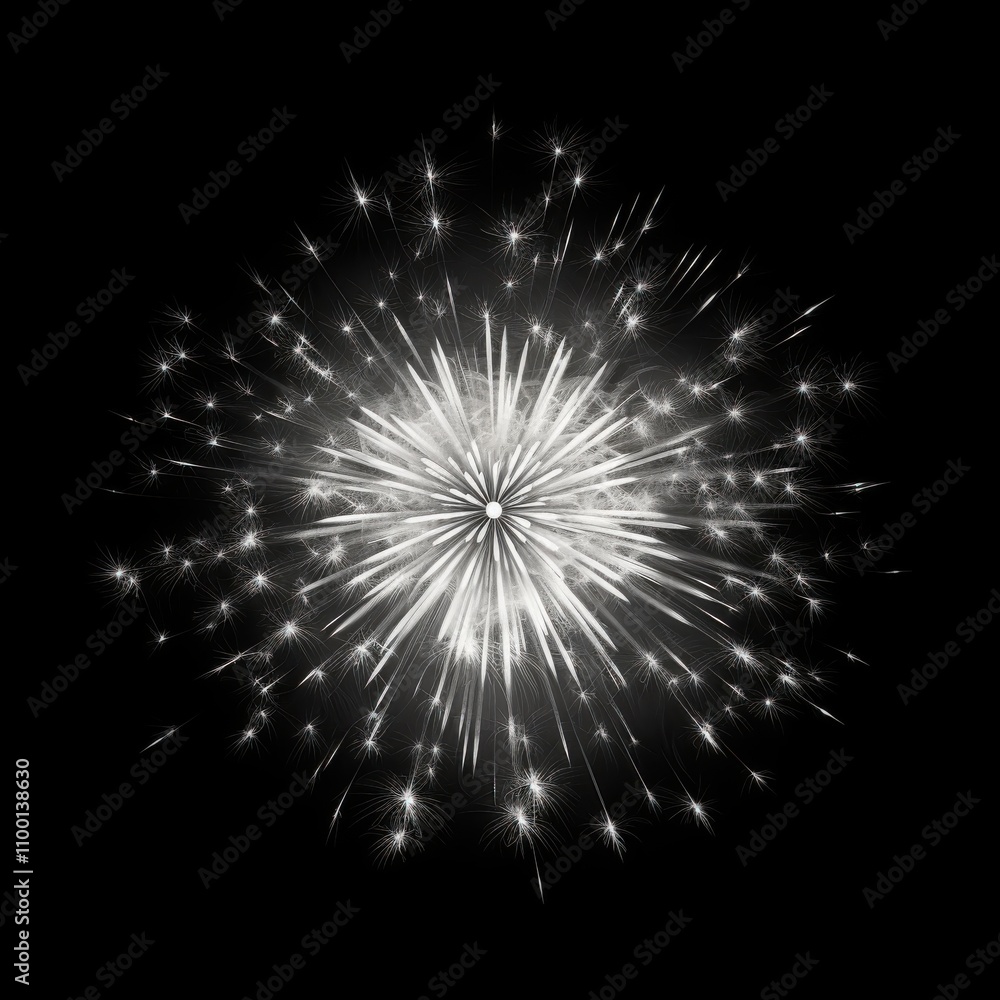 Fototapeta premium Colorful fireworks on black background