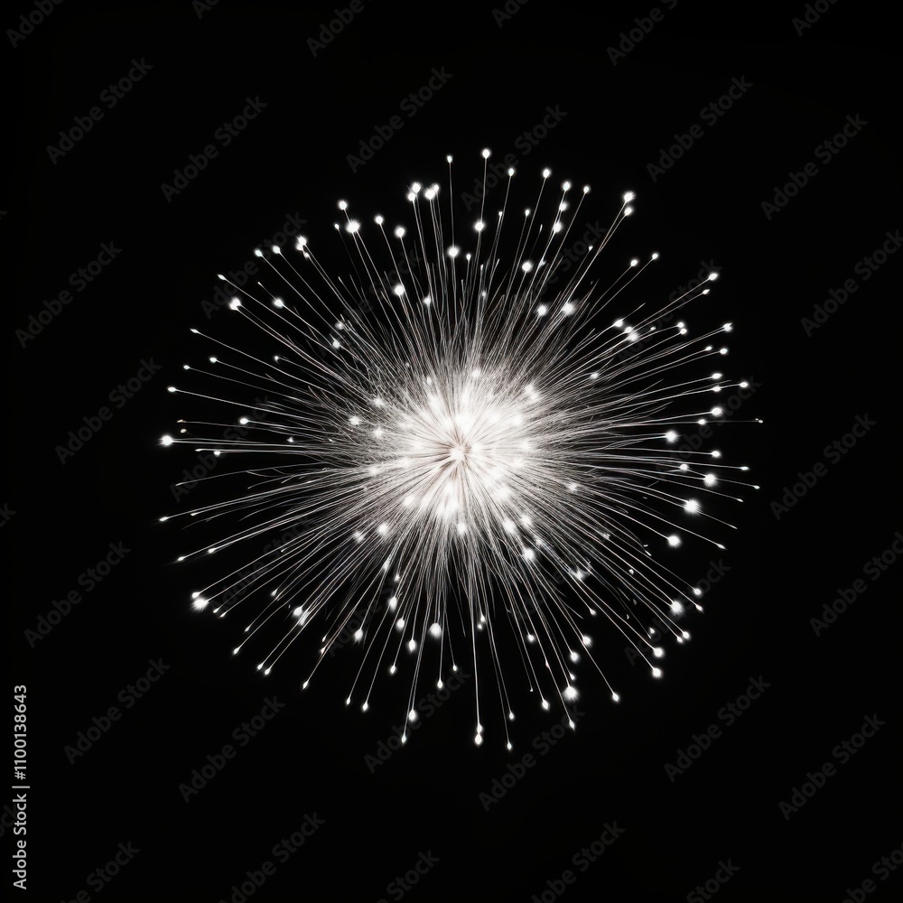 Obraz premium Colorful fireworks on black background
