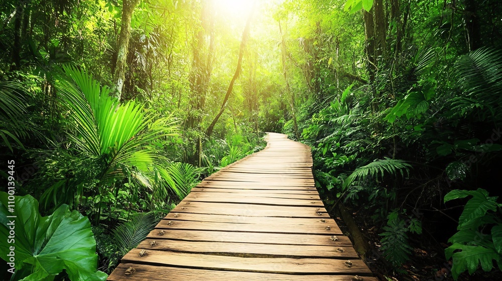 Obraz premium image of mystical Amazon Rainforest in the background, mystical Amazon Rainforest wallpaper