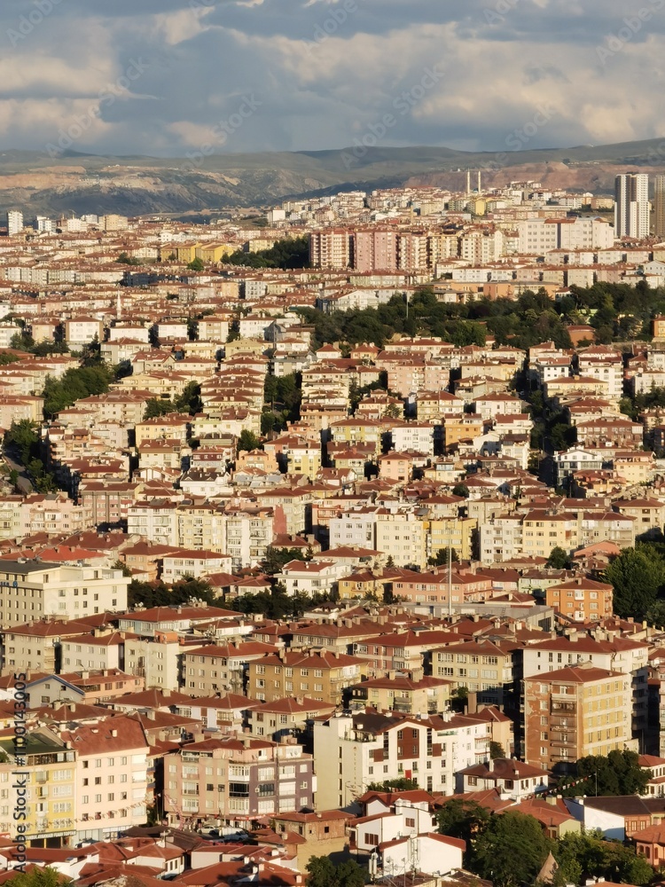 Fototapeta premium The panorama view of Ankara city in Turkey