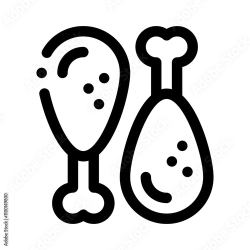 Chicken Drumstick line icon