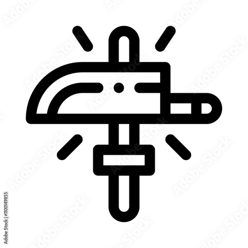 Knife Sharpening Tool line icon