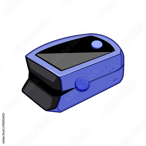 health pulse oximeter cartoon. device fingertip, reading accuracy, portable blood health pulse oximeter sign. isolated symbol vector illustration