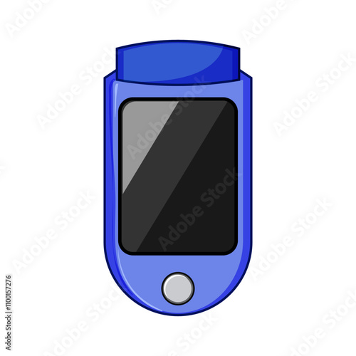 saturation pulse oximeter cartoon. spo2 monitor, health device, fingertip reading saturation pulse oximeter sign. isolated symbol vector illustration