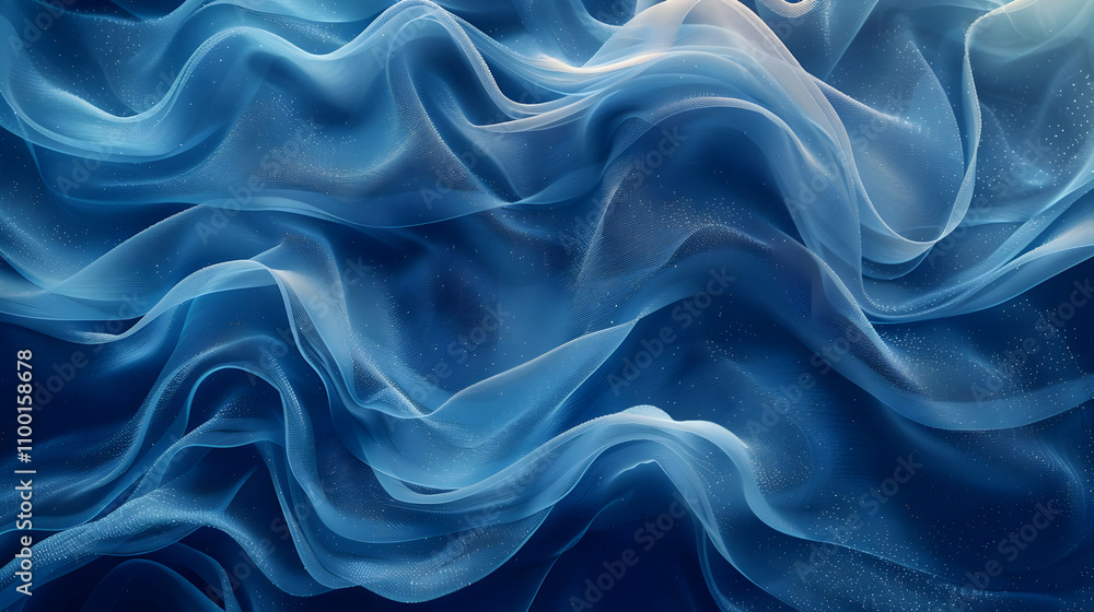 Obraz premium Abstract Blue Fabric Texture with Glitter Background