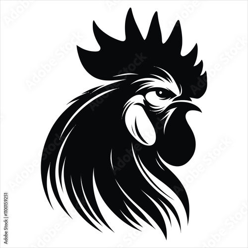Wallpaper Mural rooster isolated on white Torontodigital.ca