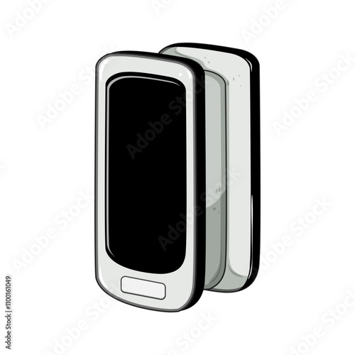 fingertip pulse oximeter cartoon. reading accuracy, portable blood, level measurement fingertip pulse oximeter sign. isolated symbol vector illustration
