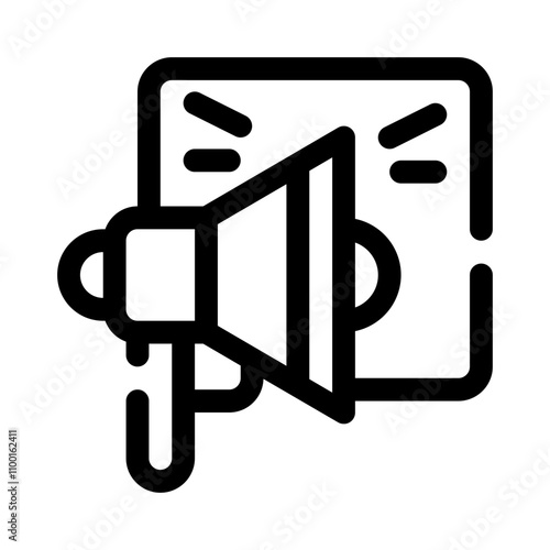 Megaphone line icon