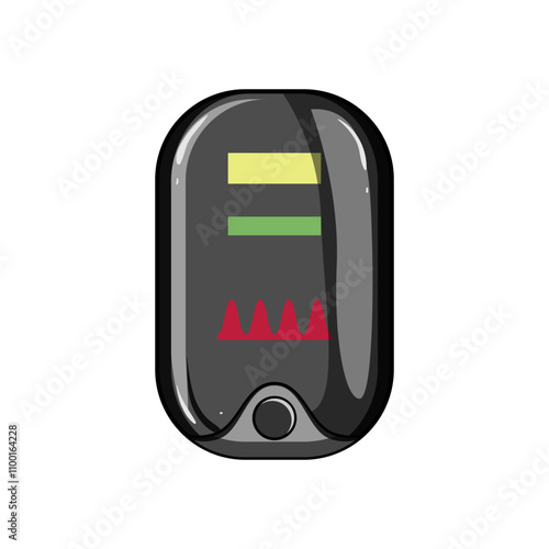 portable pulse oximeter cartoon. blood level, measurement digital, display herate portable pulse oximeter sign. isolated symbol vector illustration