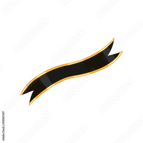 premium ribbon golden luxury cartoon. lavish chic, glamorous exquisite, deluxe posh premium ribbon golden luxury sign. isolated symbol vector illustration