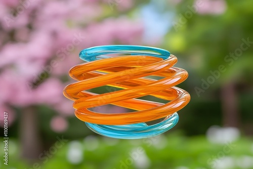 A hyper-realistic photo of a gyroscope in motion, with every detail of its spinning rings and axis captured vividly photo