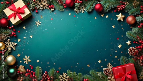 Happy Christmas and New Year Banner Background Design Social Media Background