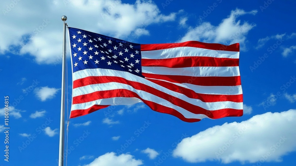 Fototapeta premium American flag photorealistic ultra high definition seamless