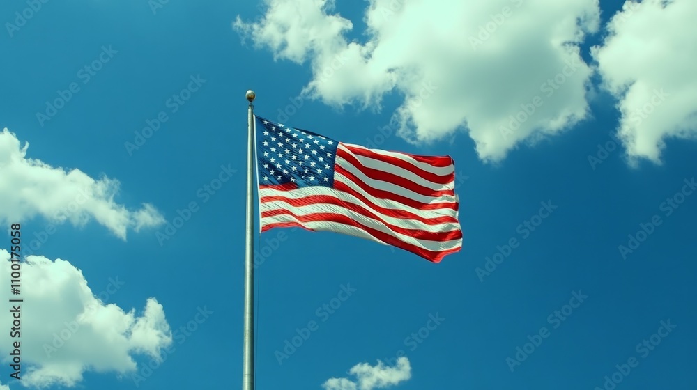 Obraz premium American flag photorealistic ultra high definition seamless