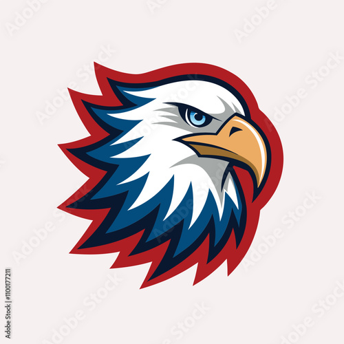 The eagle head mascot logo vector