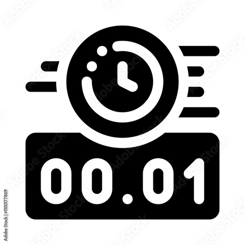 Countdown Timer glyph icon