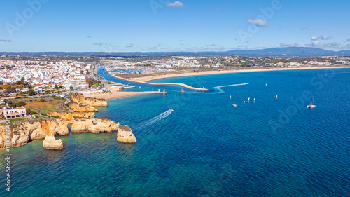 Wallpaper Mural Aerial  from the rocky south coast and the city Lagos in the Algarve Portugal Torontodigital.ca