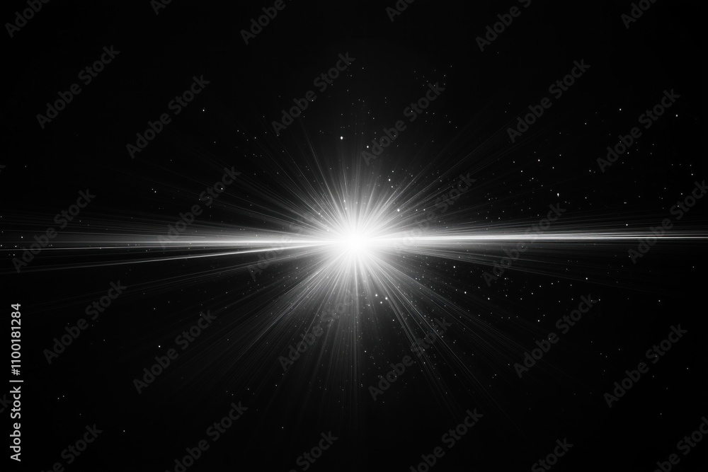 Fototapeta premium Abstract background of outer space with a bright star light burst