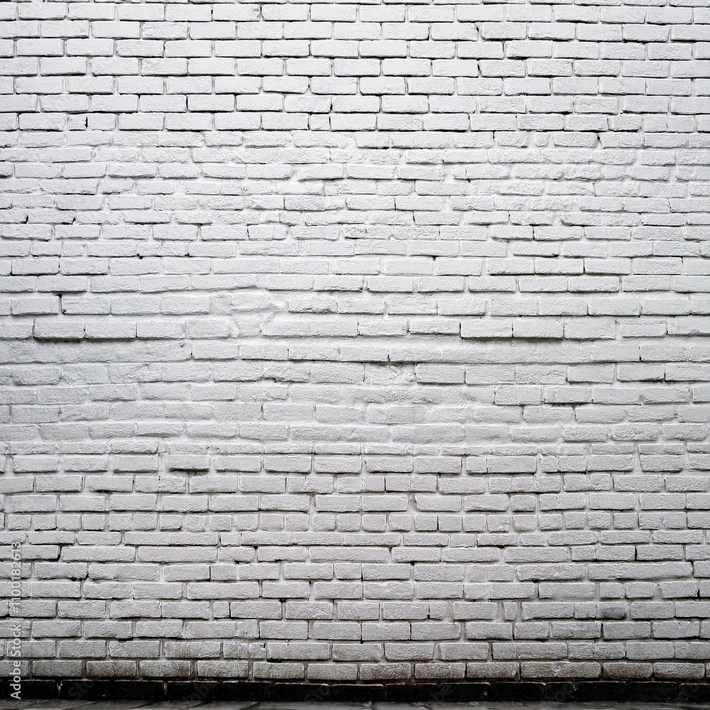 Fototapeta premium white brick wall may used as background