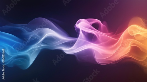 Wallpaper Mural Colorful Flow of Smoke on Dark Background for Abstract Design Torontodigital.ca