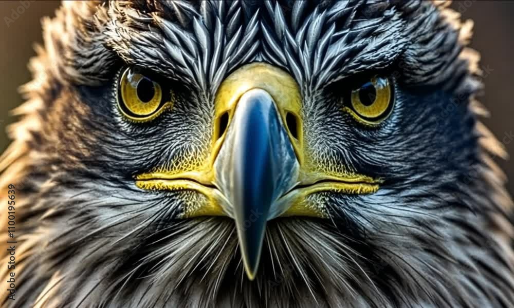 The Magnificent Close-Up of an Eagle Eye Showcasing Its Detailed and Sharp Visual Anatomy
