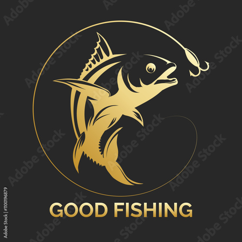 Fishing logo illustration