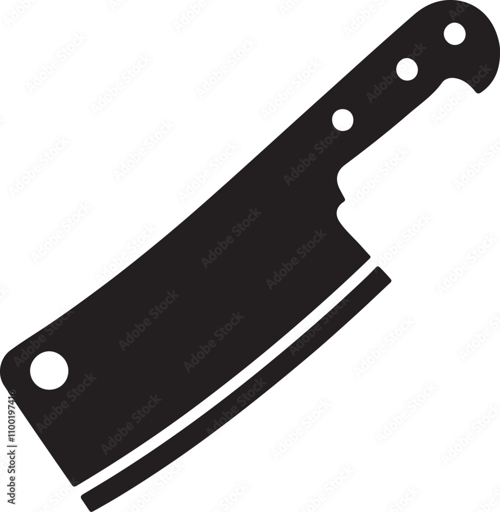 A cleaver icon vector art illustration silhouette style on a white background.
A cleaver icon vector art illustration silhouette style on a white background.