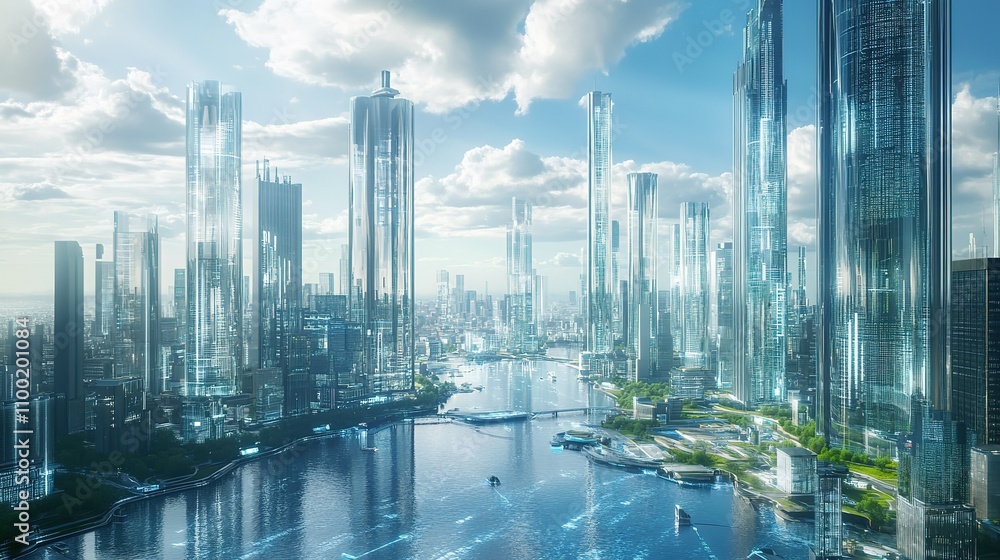 Obraz premium The digital world of the future