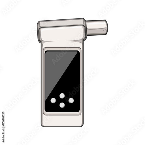 volume spirometer cartoon. capacity airflow, measurement respiratory, function diagnosis volume spirometer sign. isolated symbol vector illustration