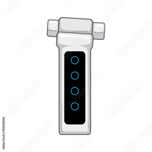 diagnosis spirometer cartoon. health breathing, pulmonary assessment, device monitor diagnosis spirometer sign. isolated symbol vector illustration