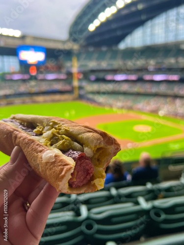 Bilde på lerret Summertime ball park hot dog