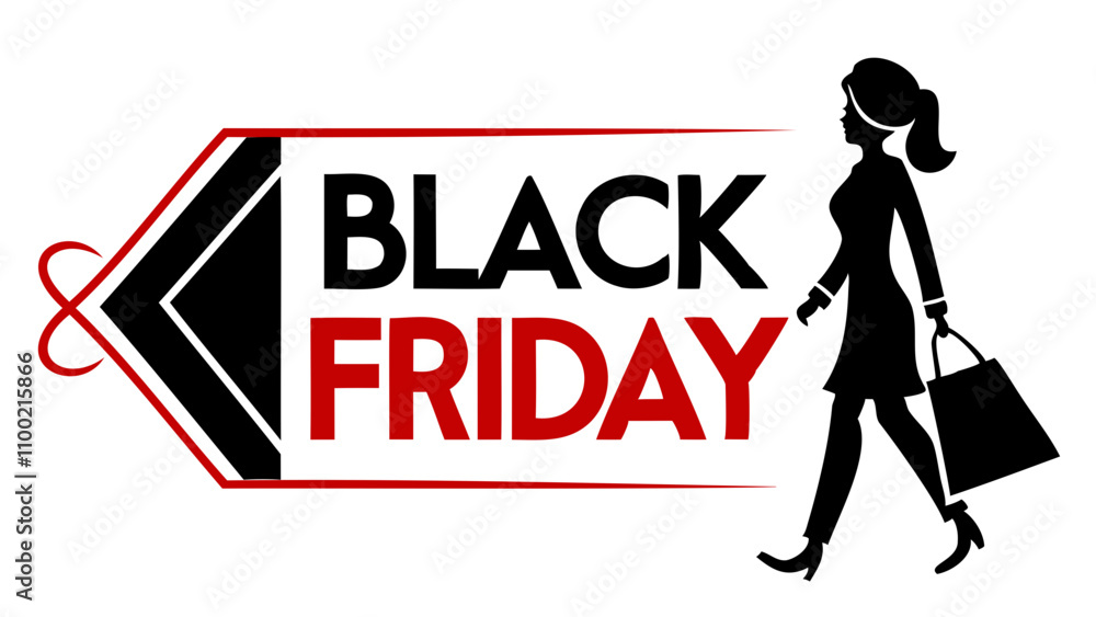 Black Friday typography silhouette vector illustration for icon, label, sticker, and social media post design elements Black Friday typography silhouette vector illustration for icon, label, sticker, and social media post design elements