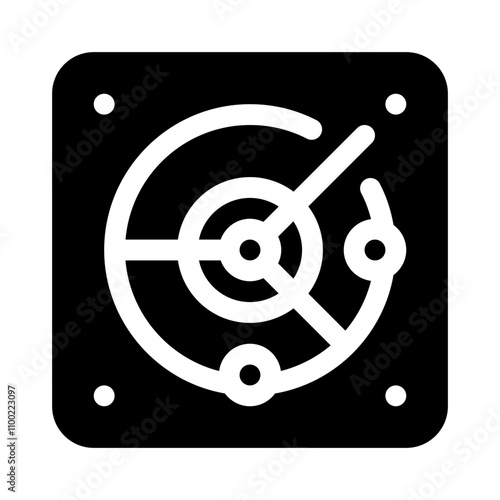 Radar glyph icon