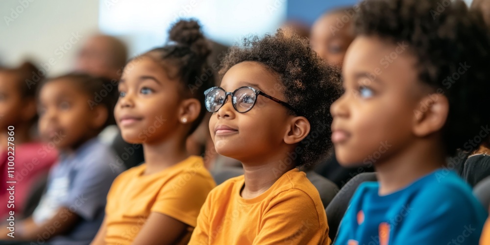 Obraz premium Empowering the next generation: Kids dive into the civil rights movement.