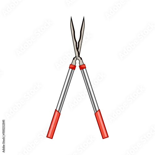 maintenance tree trimmer cartoon. safety equipment, ladder harness, mulch stump maintenance tree trimmer sign. isolated symbol vector illustration