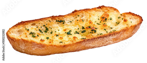 Cheesy garlic bread on a wooden board. transparent background