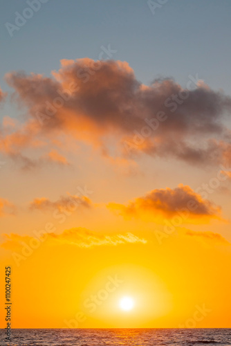 orange clouds  in the mornung