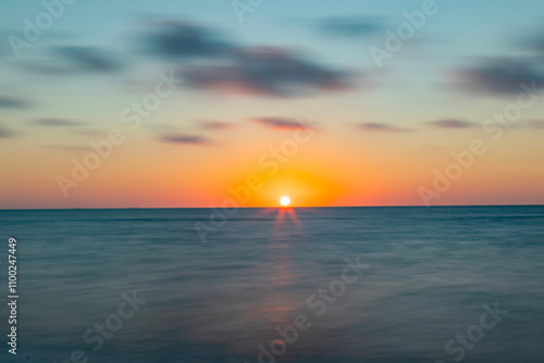 sunrise in the sea