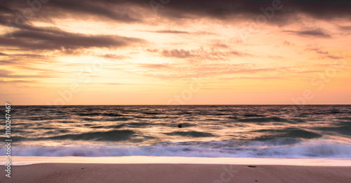 sunset on the beach